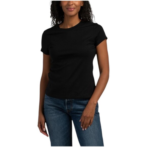ADRIENNE VITTADINI Short Sleeve Ponte Crew Neck Top - Picture 1 of 2
